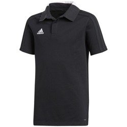 Koszulka dla dzieci adidas Condivo 18 Cotton Polo JUNIOR czarna CF4373